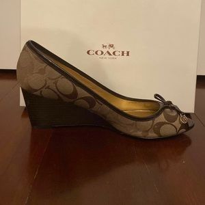 Coach Brown Wedges